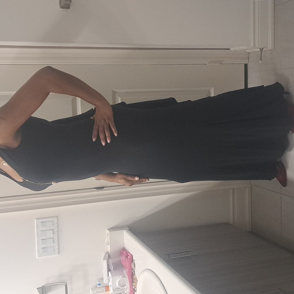 Le Chateau Black Backless Dress